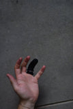 0.Hide Prosthetic Finger Ring Black