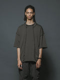 The Viridi-Anne Low Gauge Jeysey SS T-shirt Grey