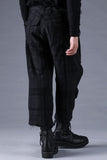 Dhygen Distortion Check Jacquard Pleated Wide Leg Cropped Trousers