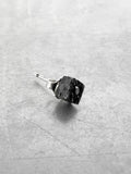 Gaspard Hex Cubical Stud With 2.5mm Black Diamond