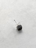 Gaspard Hex Cubical Stud With 2.5mm Black Diamond