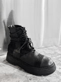 Guidi 525VPW Army Laced Up Patchwork Boots