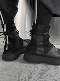 Guidi 525VPW Army Laced Up Patchwork Boots