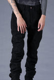 Dhygen Distressed Jacquard Twisted Curved Trousers