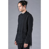 D.Hygen Garment Dyed Triple Gauze Band Collar Shirt