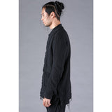D.Hygen Garment Dyed Triple Gauze Band Collar Shirt