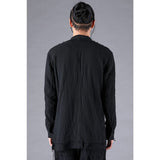 D.Hygen Garment Dyed Triple Gauze Band Collar Shirt