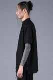 Dhygen Silk Cotton Washer Double Opan Band Collar Half Sleeve Shirt