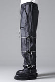 A.F Artefact Matte Coating Zip Wide Pants