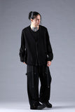 Dhygen Cotton Low Gauge Knit Cardigan Layered Pullover