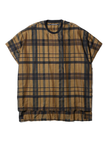 Julius Scalene Check Poncho Shirt
