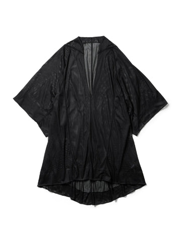 Julius Helioz Edge-Neck Mesh Kimono