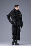 Dhygen Mottled Coated Denim Militarary Jacket