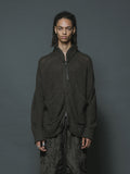The Viridi-Anne Cotton Linen Zip Up Cardigan