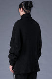 Dhygen Cotton Double Faced High-Neck Long Sleeve Jersey Top
