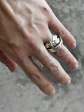 M.A+ Triple Ring with Stitched Cross