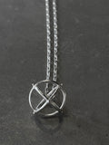 M.A+  Medium Cross Globe Necklace