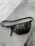 M.A+ Small Zig Zag Belt bag with Silver crosses