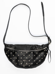 M.A+ Small Zig Zag Belt bag with Silver crosses – DARK WAVE