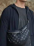 M.A+ Small Zig Zag Belt bag with Silver crosses
