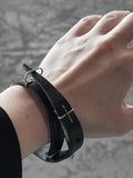 M.A+ Cross Studded Thin Bracelet