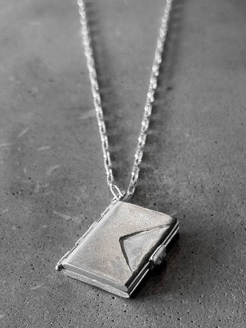 M.A+ Silver Wallet Necklace