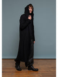 M.A+ Long Hooded Cardigan with Slit Pocket