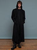 M.A+ Long Hooded Cardigan with Slit Pocket