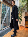 M.A+ Long Hooded Cardigan with Slit Pocket