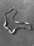 M.A+ Multiple Silver Oval Plate Choker