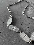 M.A+ Multiple Silver Oval Plate Choker