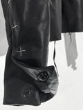 M.A+ Zipped Trucker Jacket with Silver Crosses
