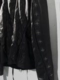 M.A+ Zipped Trucker Jacket with Silver Crosses