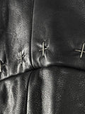 M.A+ Zipped Trucker Jacket with Silver Crosses