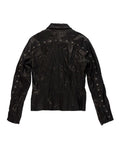 M.A+ Zipped Trucker Jacket with Silver Crosses