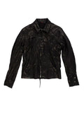 M.A+ Zipped Trucker Jacket with Silver Crosses