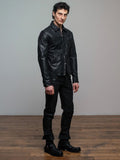 M.A+ Zipped Trucker Jacket with Silver Crosses