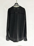Marc Point V-neck Shirt with Rose Applique