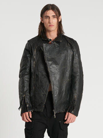 Masnada Paper Laminate Biker Jacket