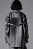 A.F Artefact Vertical Stripes Stand Collar Shirt