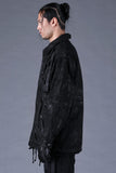 Dhygen Mottled Coated Denim Militarary Jacket