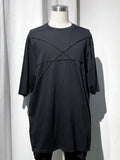 Rick Owens Luxor Penta Patchwork Seams Jumbo SS Tee