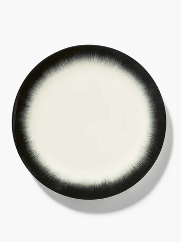 Serax Dinner Plate XL White/Black Var.4 Dé