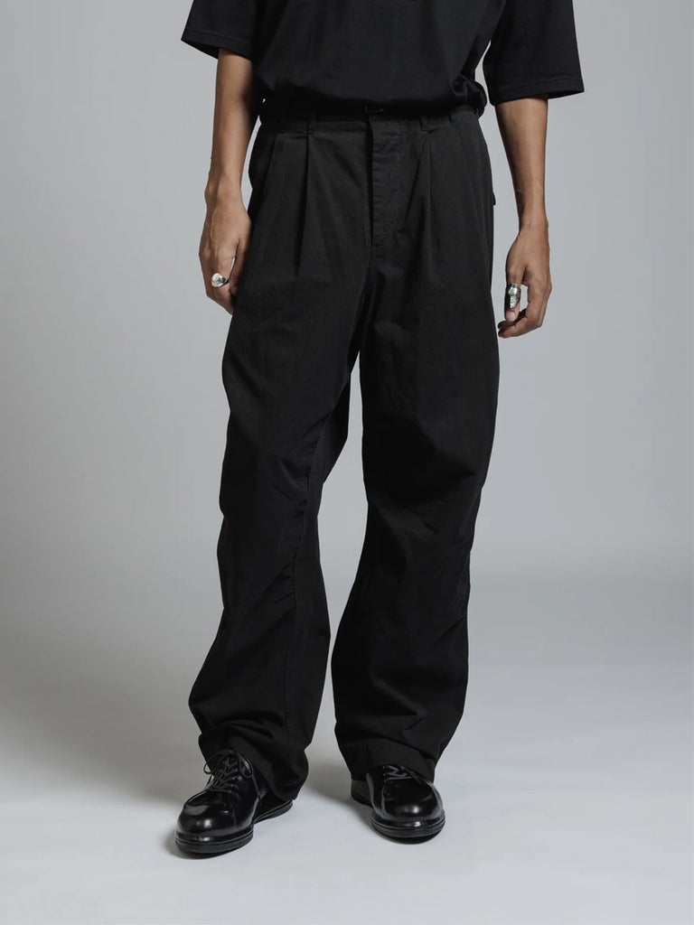The Viridi-Anne Cotton Twill Wide Trousers
