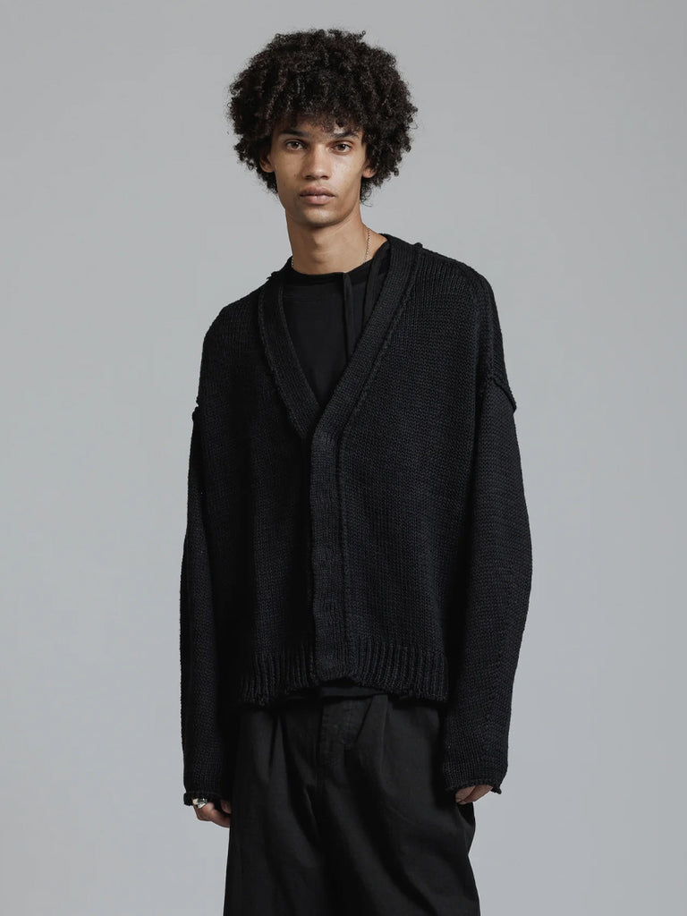 The Viridi-Anne Cotton Linen Snap Button Cardigan