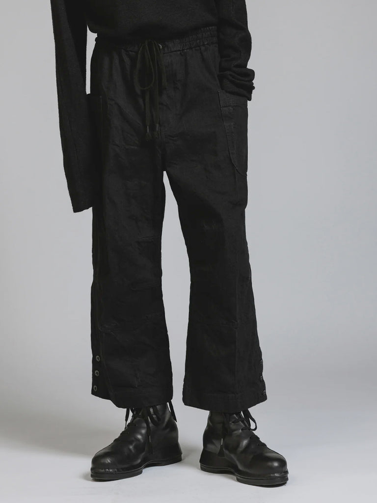 The Viridi-Anne Black Denim Cargo Pants