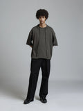 The Viridi-Anne Low Gauge Jeysey SS T-shirt Grey