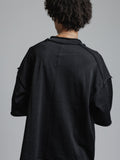 The Viridi-Anne Low Gauge Jersey SS T-shirt Black