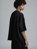 The Viridi-Anne Low Gauge Jersey SS T-shirt Black