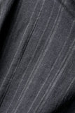 Dhygen Sumi Coated Random Strip Double Open Band Collar Shirt
